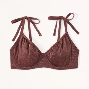 Shimmer Tie-Strap Underwire Bikini Top
